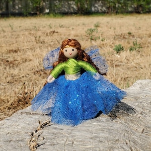 Fairy Doll -  Flower Fairy - Custom Fairy Toy - Waldorf Fairy - Bendy Doll - Tiny Fairy - Fairy Figurine - Wildflower Toys - personalized