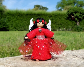 Mini Fairy Doll Toy - Flower Fairy Handmade - Small Fairy Doll - Bendy Doll - Tooth Fairy - Tiny Fairy Doll - Wildflower Toys