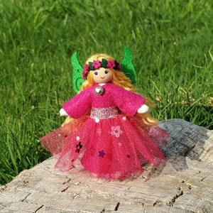 Mini Fairy Doll Toy - Flower Fairy Handmade - Small Fairy Doll - Bendy Doll - Tooth Fairy - Tiny Fairy Doll - Wildflower Toys