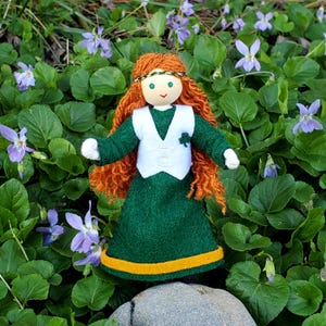 Leprechaun Doll - St. Patrick&#39;s Day  - Leprechaun Girl - bendy doll  - Irish doll - Irish girl - Red haired doll
