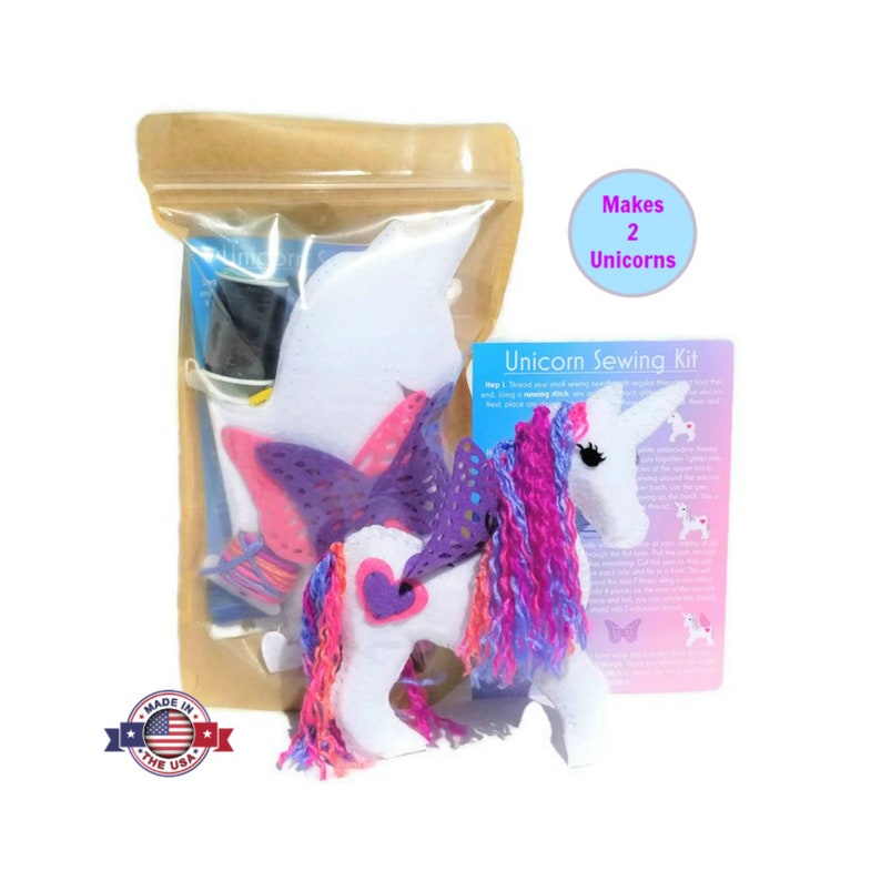 Unicorn Craft Sewing Kit for Kids Unicorn Toy Unicorn Plush image 1