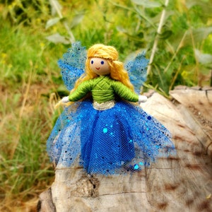 Fairy Doll -  Flower Fairy - Custom Fairy Toy - Waldorf Fairy - Bendy Doll - Tiny Fairy - Fairy Figurine - Wildflower Toys - personalized