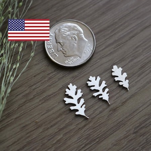 Sterling Silver Oak Leaf, Solderable Jewelry Accent (5mm, 7mm)