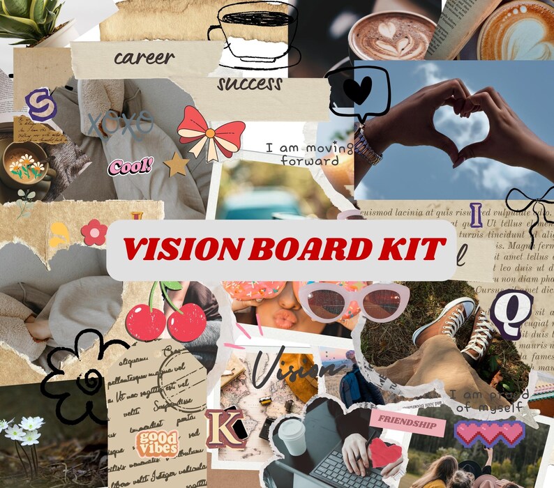 Printable Vision Board Kit: Goal Setting & Manifestation Planner ...