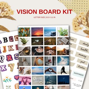 Printable Vision Board Kit: Goal Setting & Manifestation Planner ...