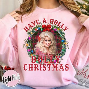 Passez un Noël Holly Dolly, pull de vacances pour femme, Noël cow-girl, sweat-shirt Western de Noël, cadeau le plus merveilleux des temps, pull de Noël