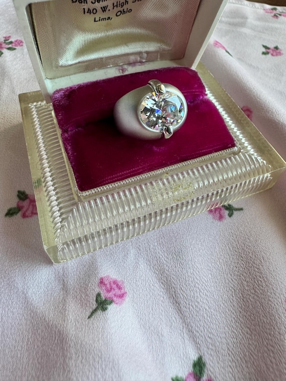 Vintage Oversized Solitaire Statement Ring | Larg… - image 1