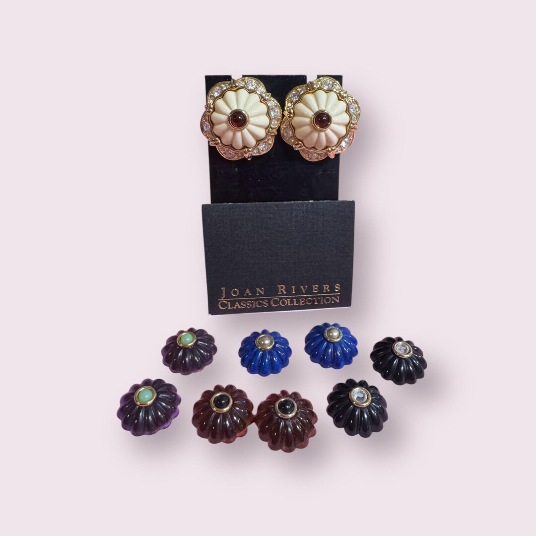 Joan Rivers Classics Collection Floral Earrings Set | Interchangeable ...