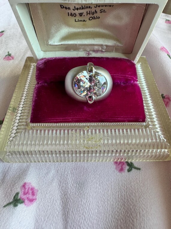 Vintage Oversized Solitaire Statement Ring | Larg… - image 2