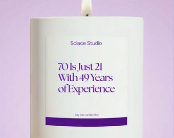 Happy 70th Birthday Gift Candle Gift for Mom 70th Birthday Gift for Grandma Funny  Birthday Gift for Friend