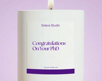 Phd Graduation Gift Thesis Defense Professor Gift Lecturer Gift Candle Personalized Gift for Educator Gift Box Researcher Gift Candle