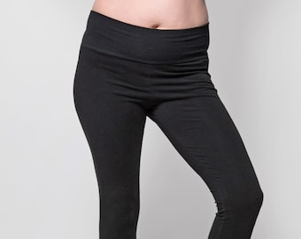 Hemp Yoga Leggings: Organic Cotton Blend - Ankle Length