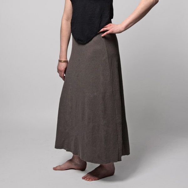 Hemp Essential Maxi Skirt.  (Hemp - Organic Cotton - Long Skirt - Jersey Skirt - Floor Length Skirt - Full Length Skirt - Aline Skirt)