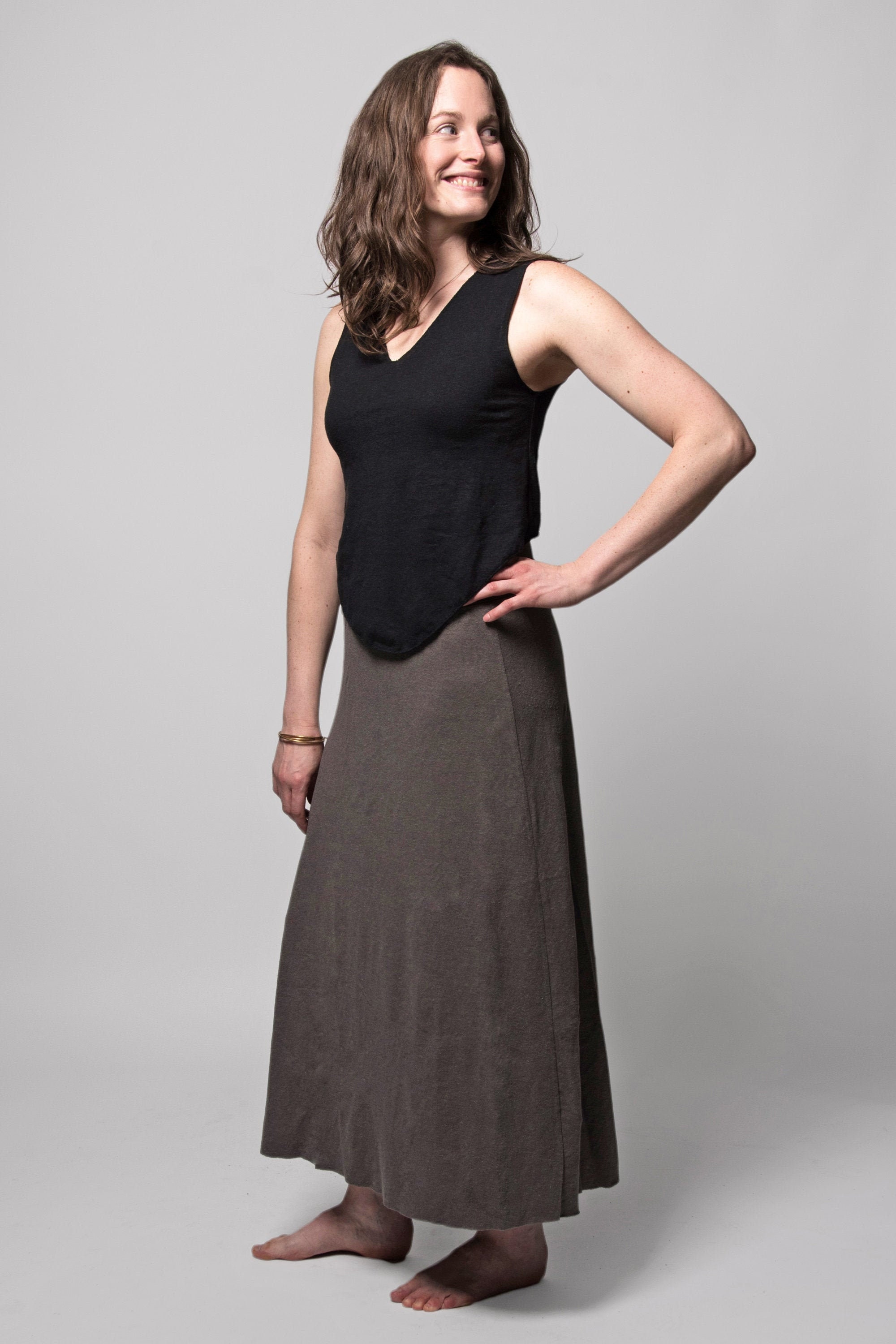 high waisted mini skirt with blouse