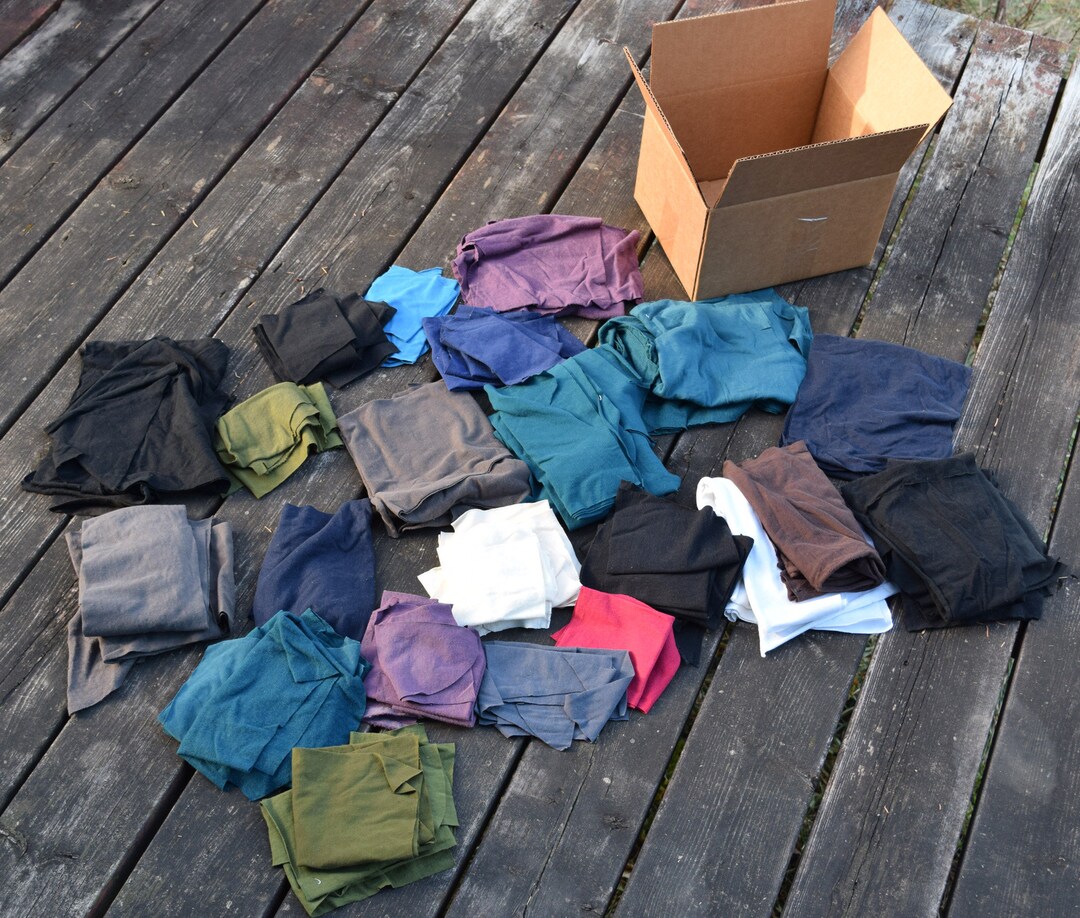 Scrap Fabric Box DIY Hemp Organic Cotton Bamboo Patchwork Fabric