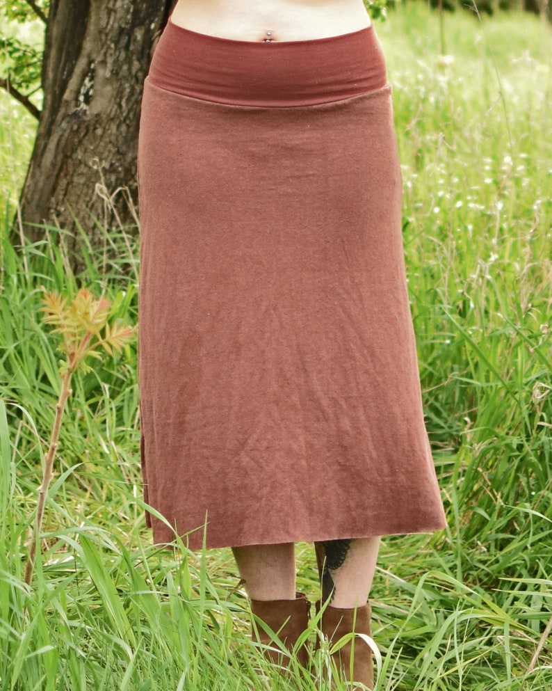 Hemp Essential Midi Skirt. hemp Organic Cotton Jersey Etsy