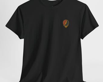 Camiseta "Roba tu cara" / Camiseta "Grateful Dead" / Camiseta minimalista "Deadhead" con el pecho izquierdo