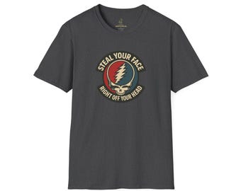 Steal Your Face Shirt | Grateful Dead Inspired Tee | Deadhead Graphic T-Shirt | Right Off Your Head