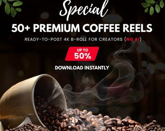Mais de 50 vídeos de café: imagens de apoio em 4K de cafeterias (sem IA)