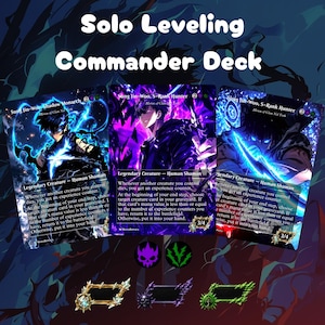 Solo Leveling Frameless Proxy Commander Deck with Tokens / ManaReplica