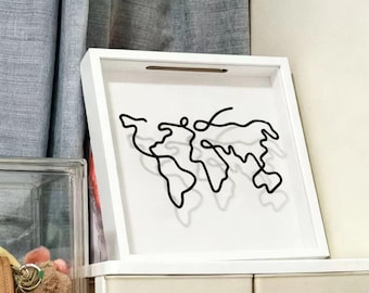 Memory Shadow Box for Tickets Movie Stubs Concert Memorabilia Display, Wooden Photo Frame Collage Wall Hanging Home Office Decor Keepsake