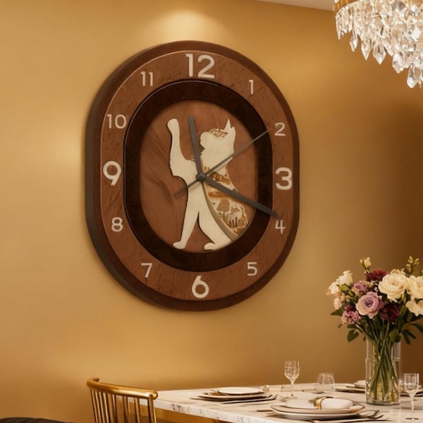 Cat Wall Clock - Etsy