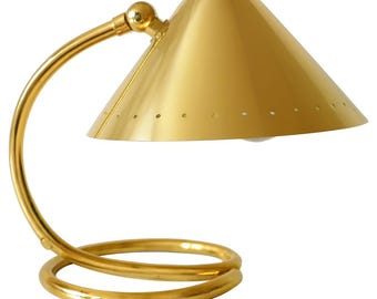 Handgemachte schwedische Messing Lampe - Mid-Century Modern Tischlampe