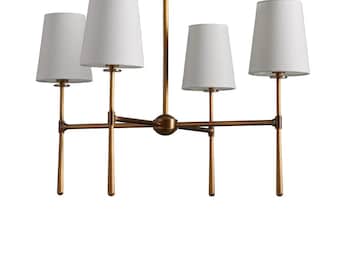 Mid Century Sputnik  Brass Chandelier, Italian Style Pendant Light