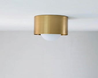 Ceiling spot light --Mid Century Aged Brass--Solid Brass Ceiling Fixture