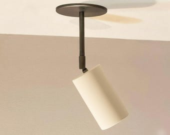 Mid Century Modern Brass Spotlight Adjustable Angle Wall/Ceiling Light