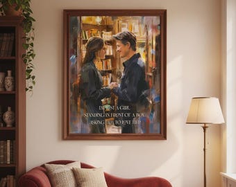 Notting Hill-filmtryck: Julia Roberts och Hugh Grant, Romantisk scen (digital nedladdning)