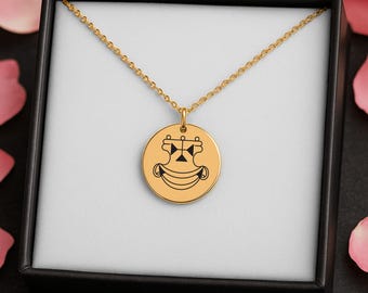 Sigil of Agares Necklace, Ars Goetia Demon Duke Seal, Goetic Magick Amulet, Engraved Occult Jewelry, Lesser Key of Solomon Talisman