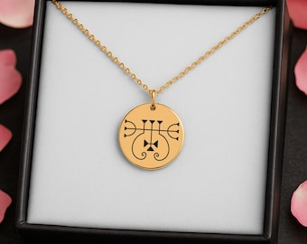 Sigil of Zepar Necklace, Ars Goetia Demon Duke Seal, Goetic Magick Amulet for Love & Passion, Engraved Occult Jewelry, Attraction Talisman
