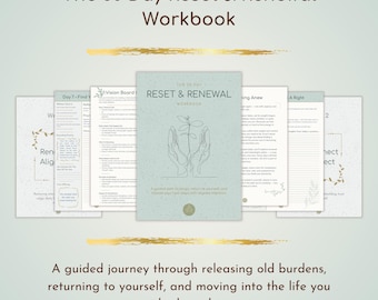 30-Day Reset & Renewal Workbook | Clarity and Intention PDF (Digital Download)