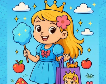Princess Chibi’s Magical Everyday – Printable Coloring Book (20 Pages)