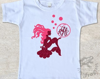 Mermaid shirt for girls - Custom personalized mermaid tshirt