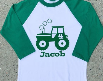 Tractor birthday shirt for boys, 1st birthday 2nd 3rd 4th 5th 6th 7th 8th