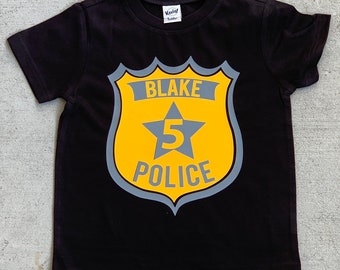 Police Badge Personalized Birthday Shirt