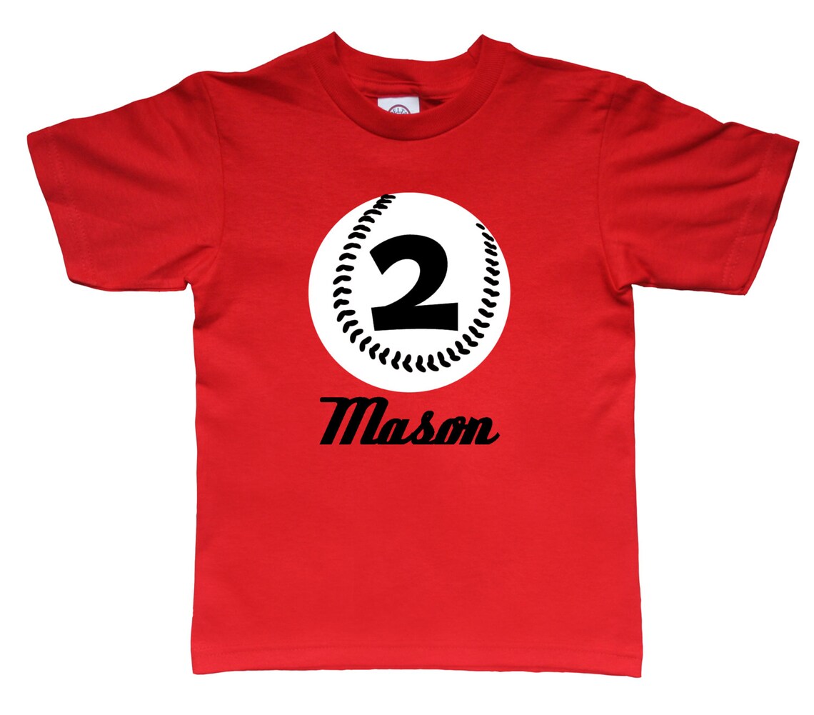 Personalized Baseball Birthday Shirt Any Age and Name You Etsy