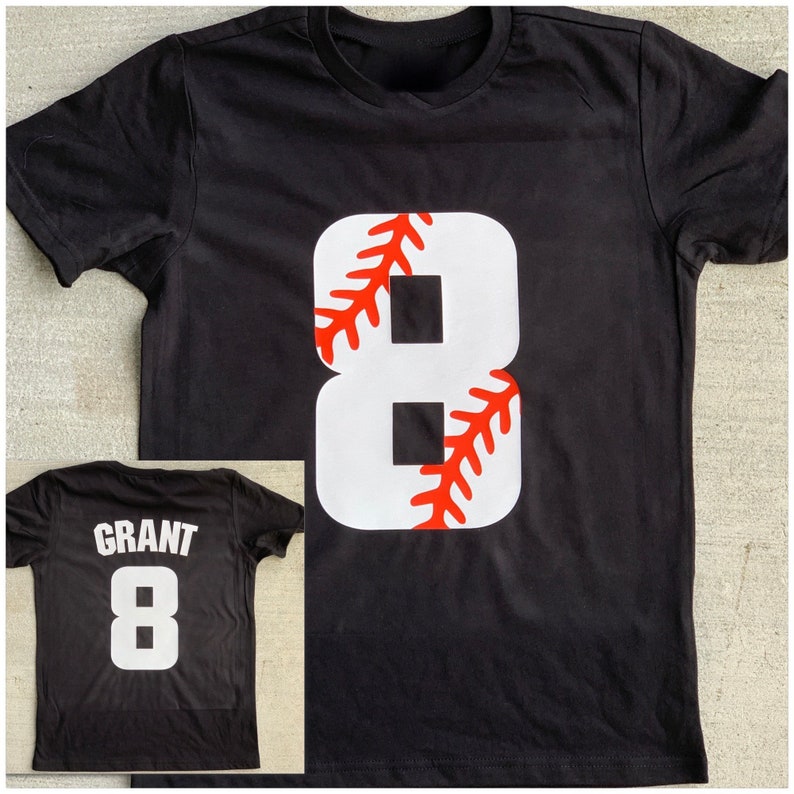 Baseball Birthday Shirt Baseball Number Shirt for Boys or Etsy