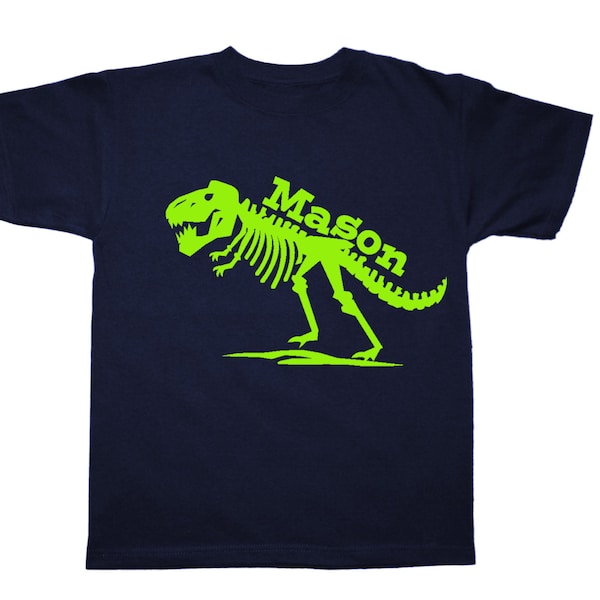 T Rex Dinosaur Shirt - any name - pick your colors!