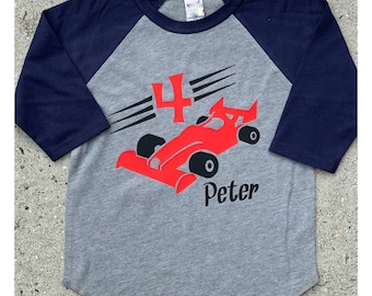 Race car birthday shirt - Personalized Race Car tshirt