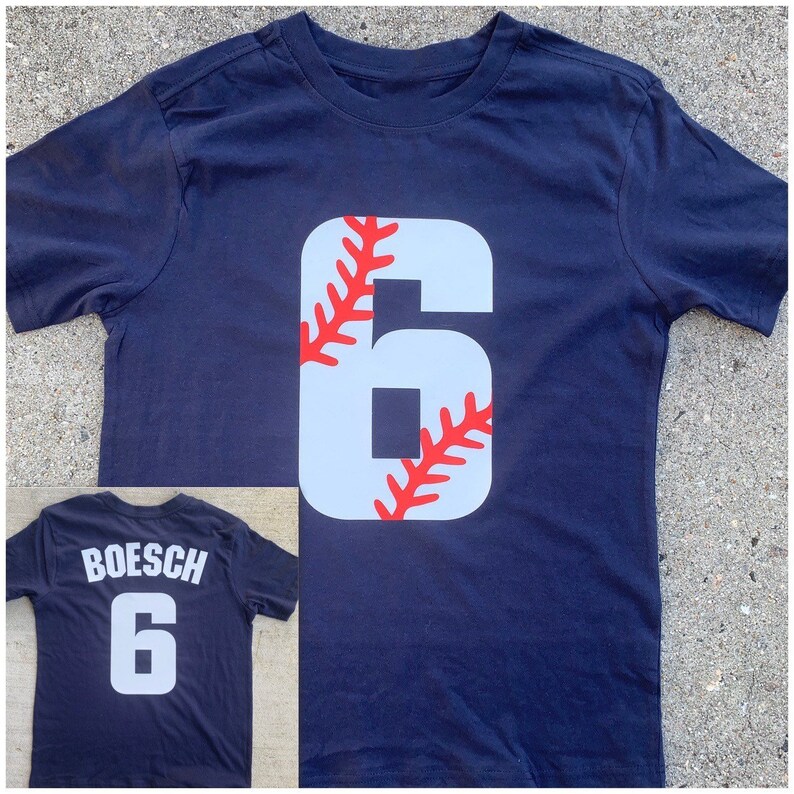 Baseball Birthday Shirt Baseball Number Shirt for Boys or Etsy