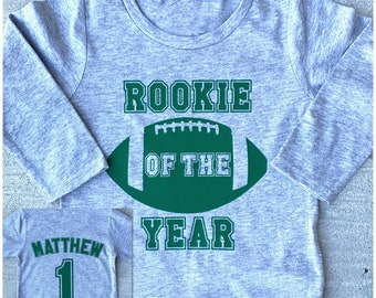 Rookie of the Year football 1st birthday football shirt