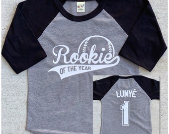 Rookie of the Year First Birthday baseball shirt