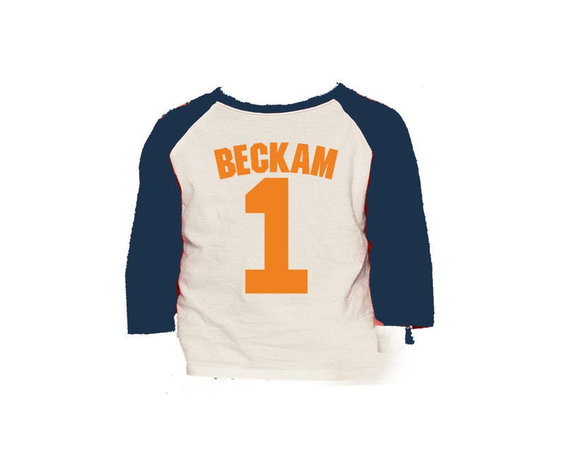 Birthday Number Jersey Number Shirt 3/4 or long sleeve relaxed fit raglan baseball shirt image 4