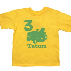 Riding Lawn Mower Birthday Shirt any age and name pick your colors!