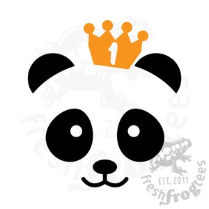 1st Panda Birthday svg - First Panda birthday party vector illustration Panda Bear