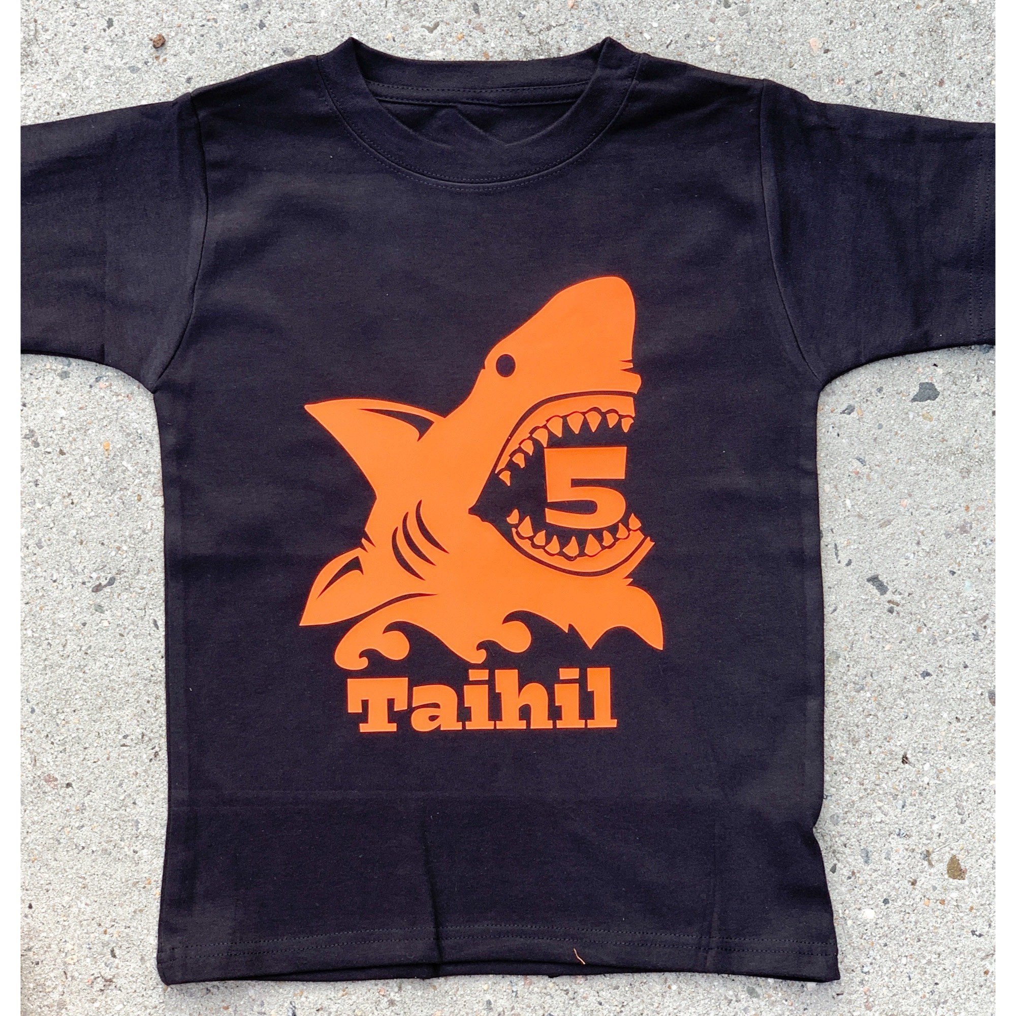 Shark Birthday Shirt Personalized Custom Any Age and Name | Etsy