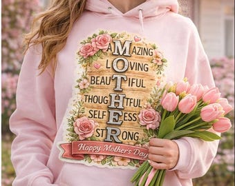 Mother Meaning Typography with Roses,  Mothers Day Png, Gift For Mom, Diseny, Mothers day Gift,For Mom  (Digital Download)